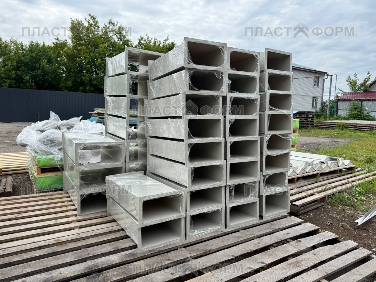 Прямоугольные пластиковые воздуховоды для вентиляции